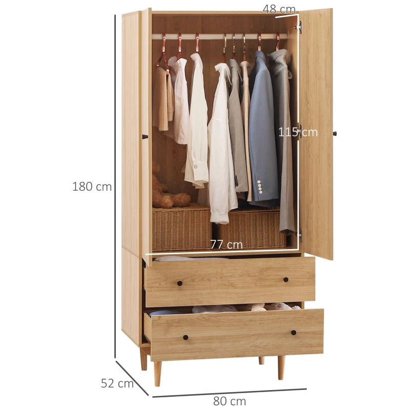 2 Door Wardrobe With 2 Doors