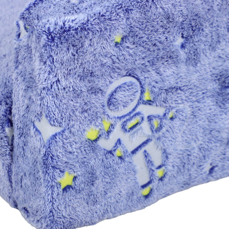 2 in 1 Kids Folding Bed and Armchair with Glow in the Dark Cushion Cover, Blue