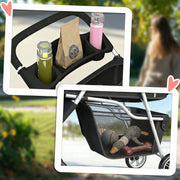 Dog Pram for Small Pets Up to 10 kg with Foldable Frame and Storage Basket Black AOSOM