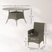 Light Grey 7 Piece Rattan Patio Dining Set with Round Glass Table by Outsunny