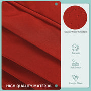 Red Set of 14 Outdoor Cushion Covers Water Resistant by Outsunny