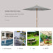 Light Grey 2.5m Wooden Garden Parasol Sun Shade Outdoor Patio Umbrella by Outsunny