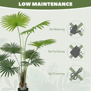 145cm Artificial Palm Tree with Lifelike PEVA Leaves Ideal for Home or Office Decor Green