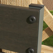 Black Raised Garden Planter with Trellis and Drainage Gap for Climbing Plants by Outsunny