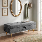 Ottoman storage bench - Grey