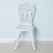 White 3 Piece Antique Garden Bistro Set Cast Aluminium with Umbrella Hole by Outsunny