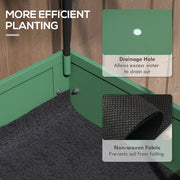 Raised Planter with Greenhouse Cover Mobile Garden Bed with Wheels and Shelf for Vegetables by Outsunny