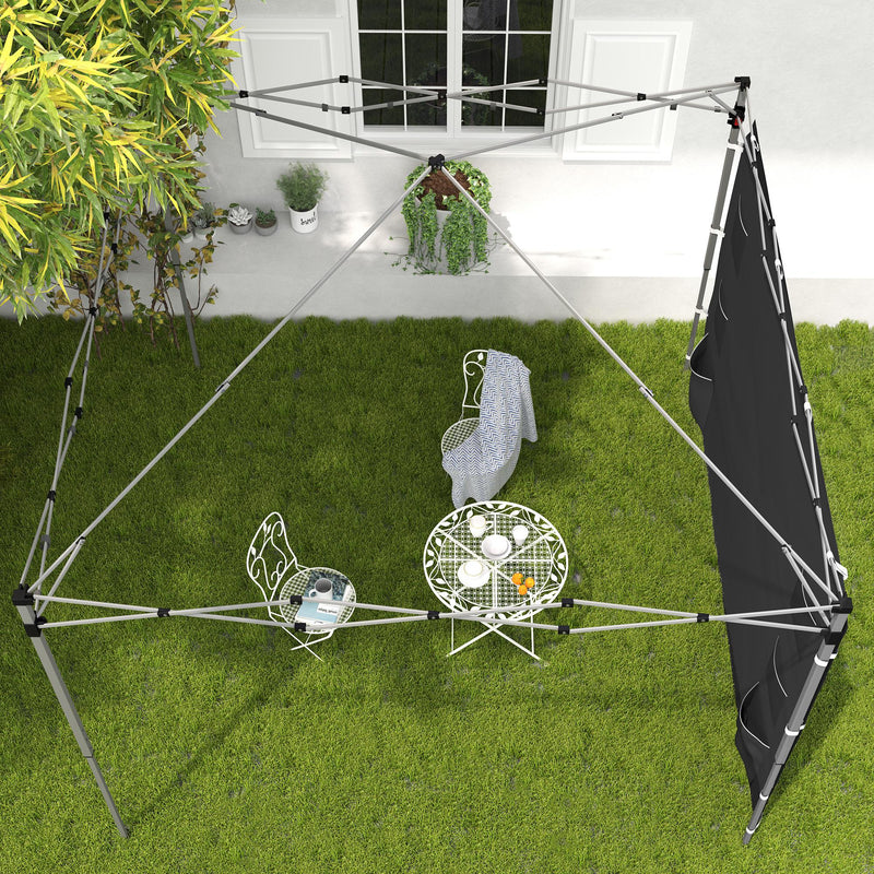 Black 195 x 295cm Replacement Gazebo Sidewall Durable and Weather Resistant by Outsunny
