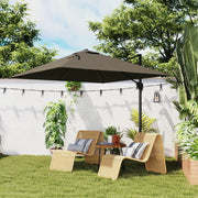 Tan Cantilever Garden Parasol with Crank Handle and Adjustable Angle by Outsunny