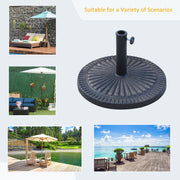 14kg Round Resin Garden Parasol Base Outdoor Umbrella Stand Bronze by Outsunny