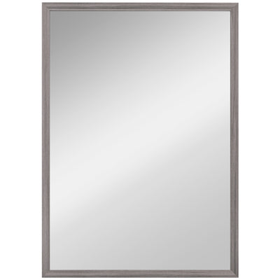 HOMCOM Wall Bathroom Mirror, 50 x 70 cm Wall-Mounted Mirror for Living Room, Bedroom, Hallway, Grey AOSOM