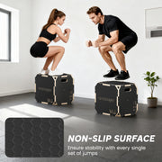 Non Slip Wooden Plyo Jump Box for Home Fitness and Cross Training 31x36x41 cm Natural AOSOM