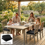 Outdoor Seat Cushions for Garden Chairs with Thick Foam and Easy Clean Covers Black Outsunny