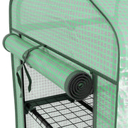 3 Tier Compact Garden Greenhouse for Plants and Seedlings in Green by Outsunny