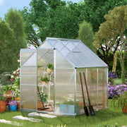 Compact Walk In Polycarbonate Greenhouse 190 x 190cm for All-Season Growing by Outsunny