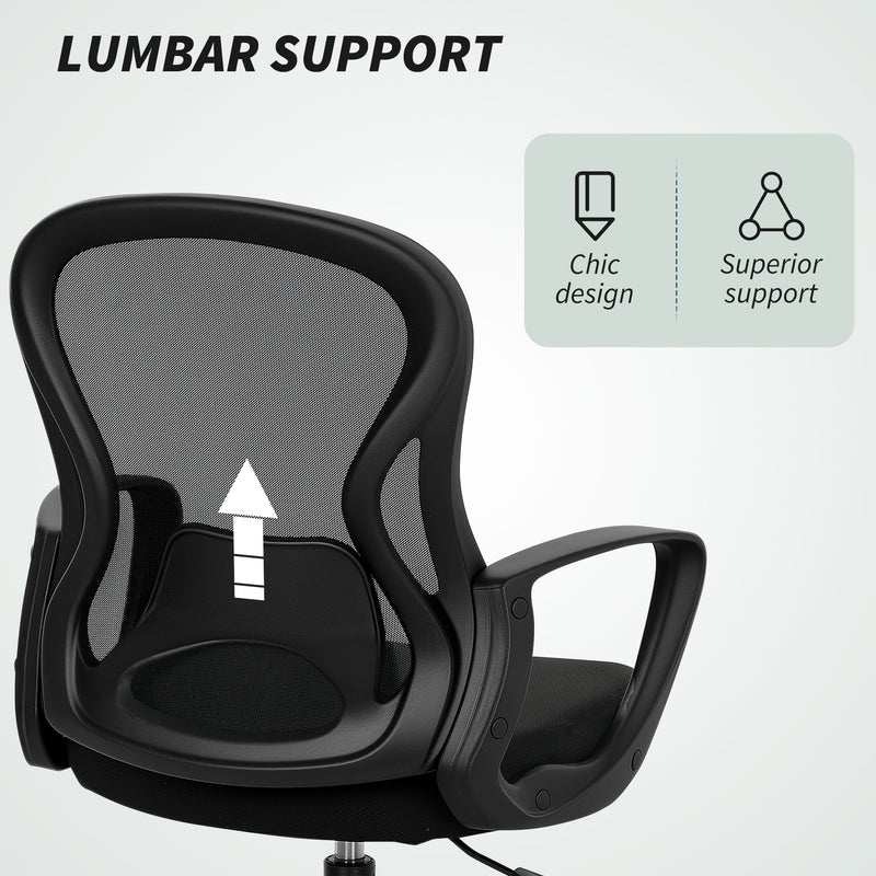 Ergonomic Mesh Drafting Office Chair With Lumbar Support And Footrest For Standing Desks Black