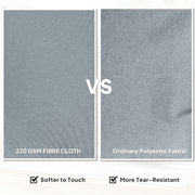 Set of 2 Rattan Garden Chairs with Cushions and High Back for Patio or Balcony, Light Grey