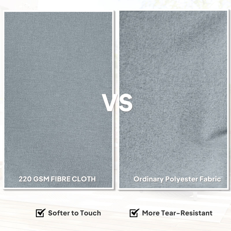 Set of 2 Rattan Garden Chairs with Cushions and High Back for Patio or Balcony, Light Grey