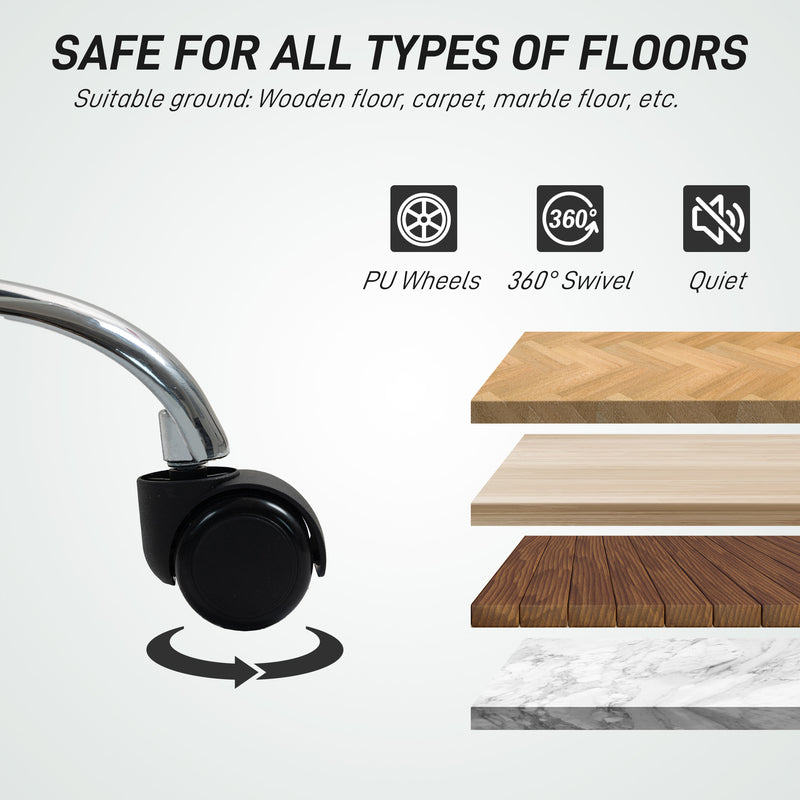 Pink PU Leather Armless Swivel Chair With Adjustable Height For Home Office Or Vanity