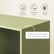 Green Small Open Wardrobe on Wheels with Clothes Rail and Shelves by HOMCOM