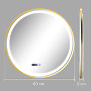 60cm Anti-Fog LED Bathroom Mirror Gold Tone by HOMCOM