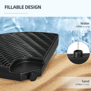 52kg 4 Piece Fillable Cantilever Parasol Base Set Ideal for Garden or Patio Use