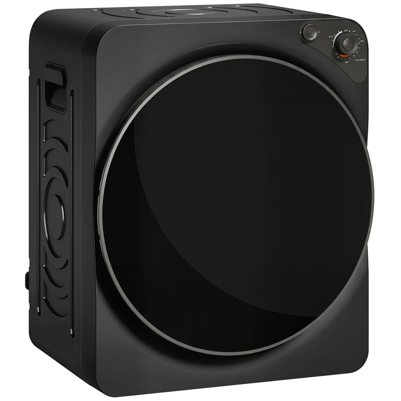 Compact Stackable Tumble Dryer for Small Homes with 5kg Drum and Quiet Operation Black