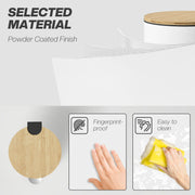Kitchen Pedal Bin 30L with Soft Close Lid and Removable Liner for Easy Cleaning White Homcom