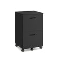 Vasagle Matte Black Mobile 2 Drawer Filing Cabinet For Home Office