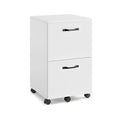 Vasagle White 2 Drawer Filing Cabinet For Home Office. Perfect for under desk storage
