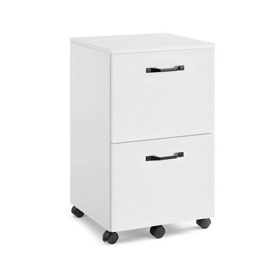 Vasagle White 2 Drawer Filing Cabinet For Home Office. Perfect for under desk storage