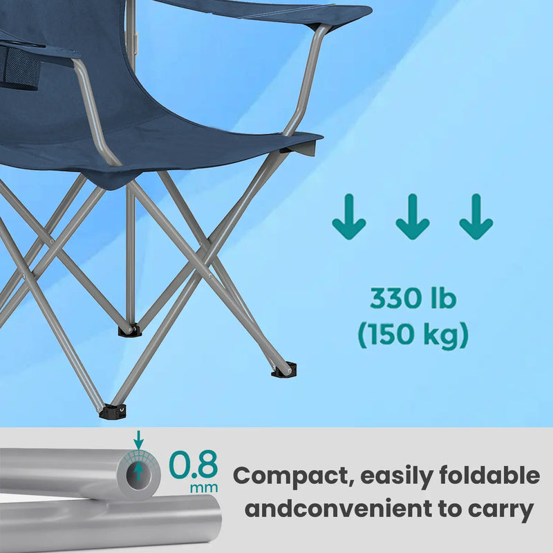 Folding camping chairs set of 2 with steel frame by SONGMICS Songmics