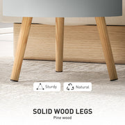 Grey 3 Tier Round Coffee Table with Hidden Storage and Detachable Tray by HOMCOM