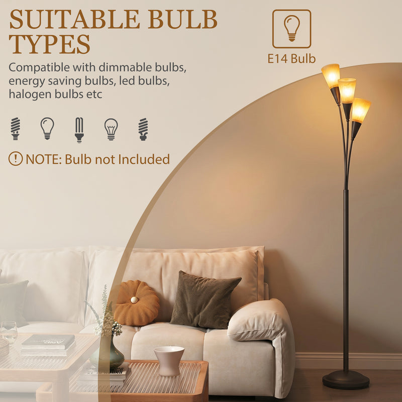 Floor Lamp with Foot Switch for Easy Room Lighting and Wide Coverage White Black