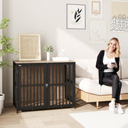 Indoor Dog Crate for Large Dogs with Anti Chew Mesh and Single Door 100cm by PawHut