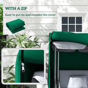 Green 3 Seater Garden Swing Chair Protective Cover 220 x 125cm by Outsunny