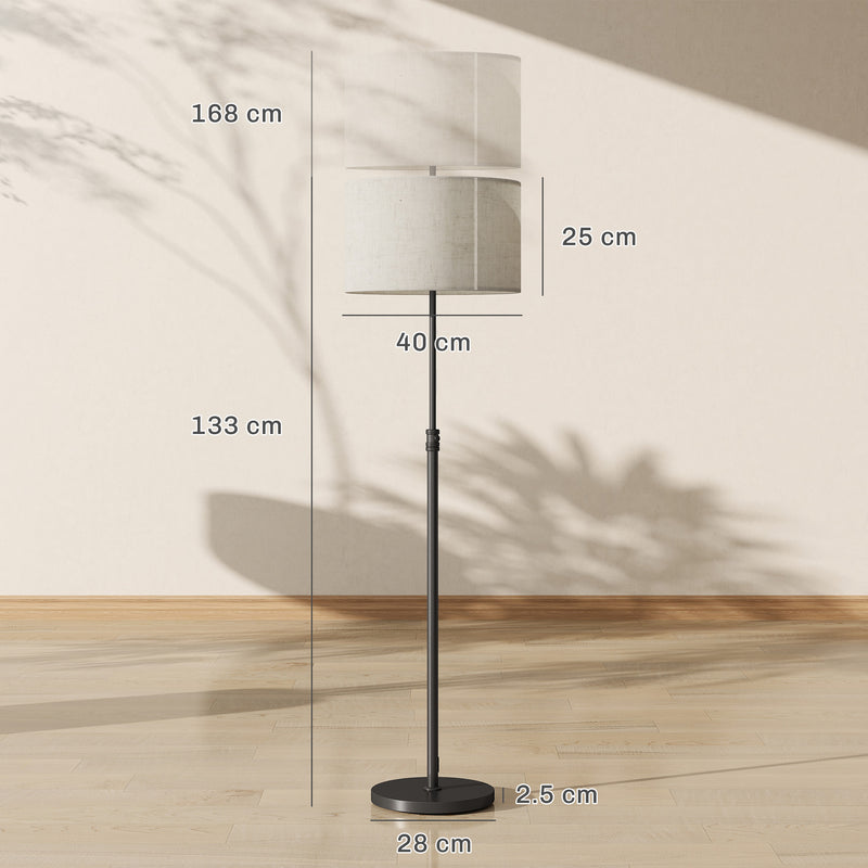 Floor Lamp with Remote Control for Adjustable Reading and Relaxing Light Black Beige