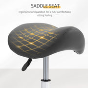 Adjustable Saddle Stool With Wheels For Salon Spa Massage Or Tattoo Use Grey