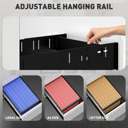 White 3 Drawer Steel Filing Cabinet with Lock and Wheels by Vinsetto