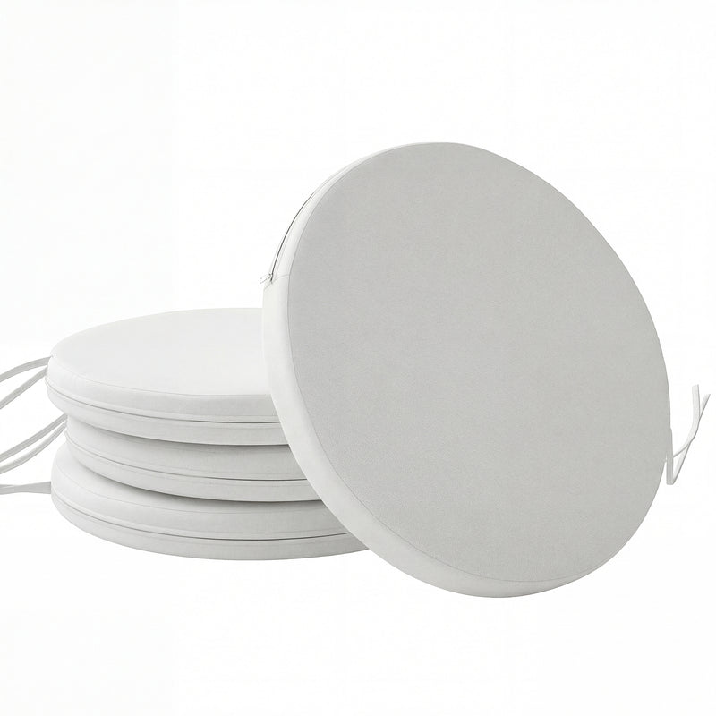 Outdoor Seat Cushions Set of 4 for Pressure Relief and Safer Garden Chairs White Outsunny