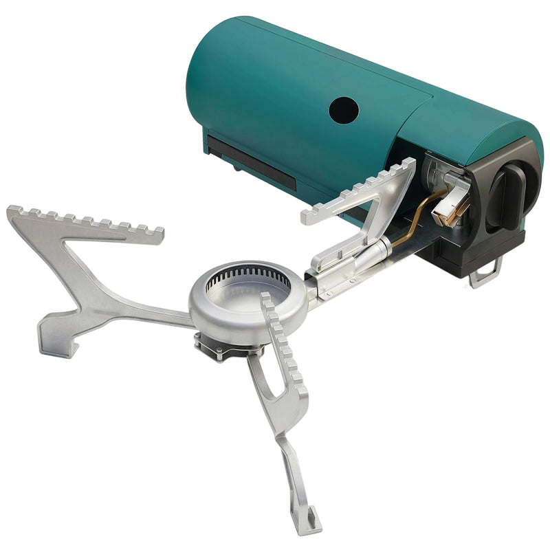 Portable Folding Gas Stove for Safe Outdoor Cooking with Auto Shut-Off Green AOSOM