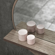 Round Wall Mirror With Shelf Ideal for Bathroom or Hallway Space Saving Design Grey