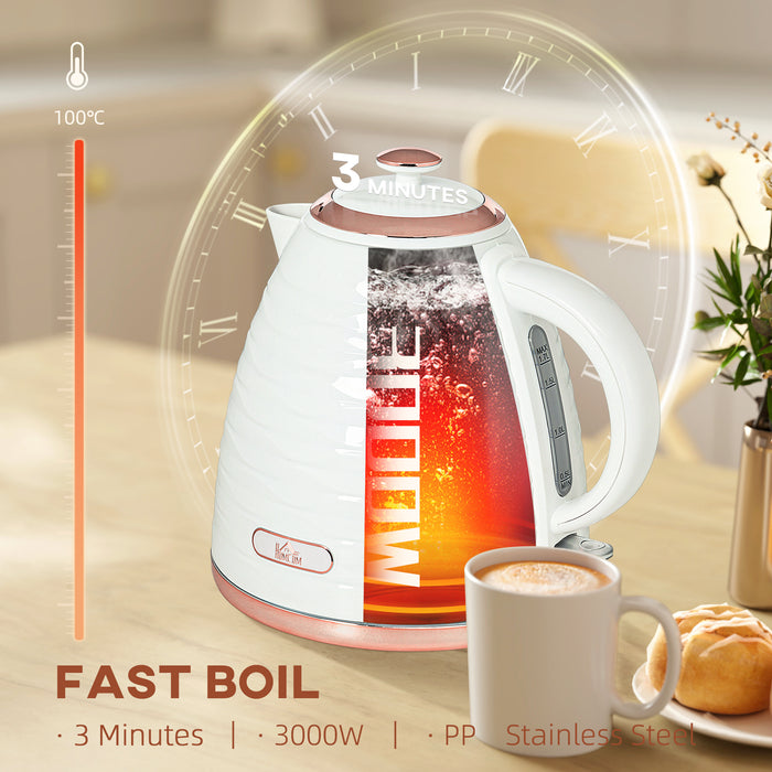 Cream 3kW Rapid Boil Honeycomb Kettle Fast Heating Energy Efficient by HOMCOM