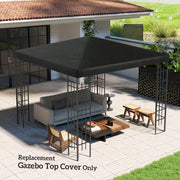 Black 3 x 3m Gazebo Top Replacement by Outsunny