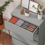 Chest of Drawers with 5 Spacious Drawers for Bedroom Storage Grey AOSOM