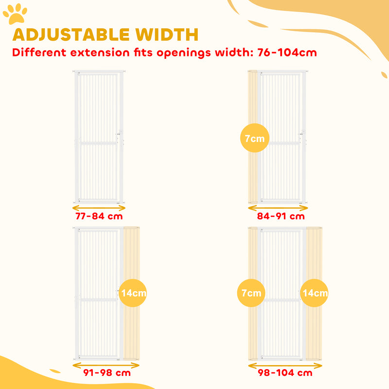Extra Tall Pet Gate 180cm Pressure Fit for Doorways with Narrow Gaps Grey AOSOM