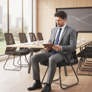 Ergonomic Office Chair with Lumbar Support and Breathable Mesh Back Black AOSOM