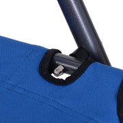 Set of 2 Folding Sun Loungers with Adjustable Backrest and Headrest for Garden Use Blue AOSOM