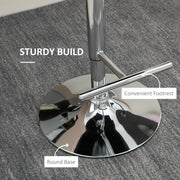 Set of 2 Adjustable Swivel Bar Stools with Tufted Back and Footrest for Home Bar Grey