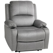 Grey Microfibre Manual Reclining Armchair With Footrest by HOMCOM